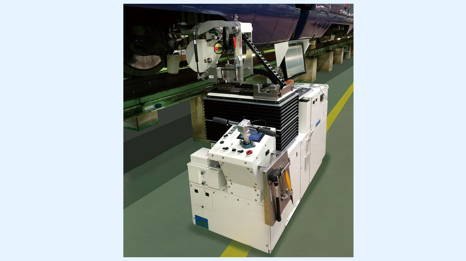 Hollow Axle Phased Array Ultrasonic Testing System